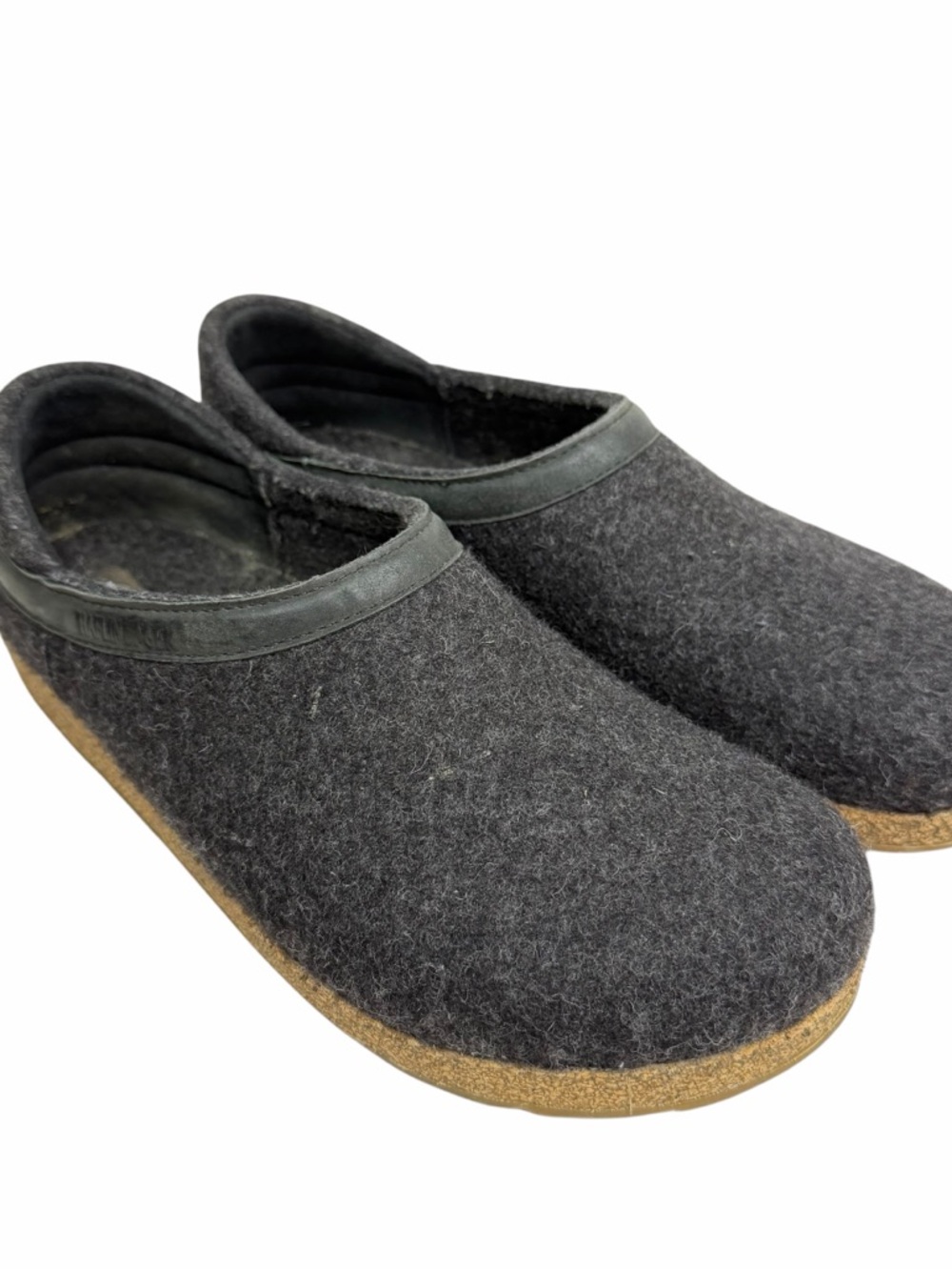 Haflinger Size 42 Mens 9/Womens 11 Wool Felt Slipper Slip On Mule Clog Gray